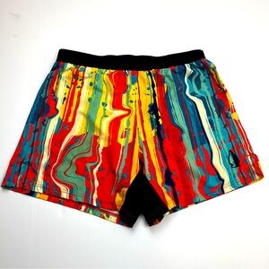 Tachuntfish THF Mens 2XL Active Shorts Aztec Geometric Workout Exercise Colorful